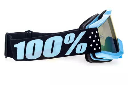 Motorcykelbriller 100% Percent model Accuri Taichi farve blåt glas guld spejl (ekstra gennemsigtigt glas)-4