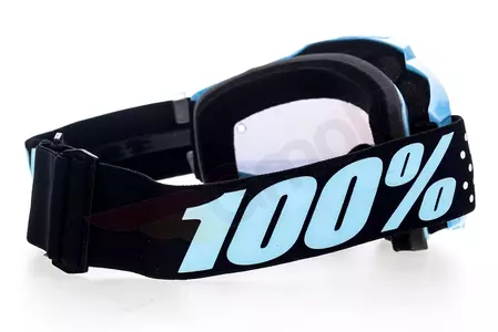 Gafas de moto 100% Porcentaje modelo Accuri Taichi color azul cristal dorado espejo (cristal transparente adicional)-5