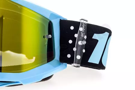 Óculos de proteção para motociclistas 100% Percentagem modelo Accuri Taichi cor azul vidro dourado espelho (vidro transparente adicional)-9
