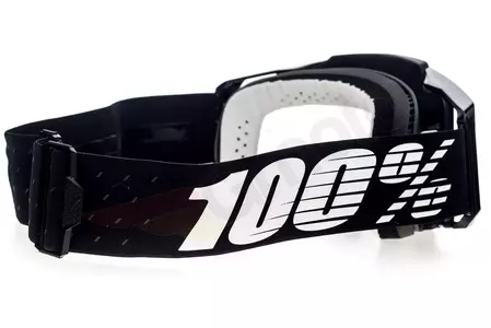 Motocikla brilles 100% Percent modelis Armega Black krāsa melns caurspīdīgs stikls-5