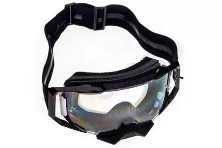 Motociklininko akiniai 100% Procentas modelis Armega Black spalva juodas skaidrus stiklas-7