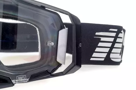 Motoristična očala 100% odstotek model Armega Black barva črna prozorno steklo-9