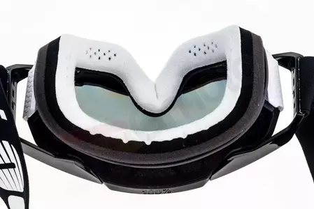 Motociklininko akiniai 100% procentų modelis Armega Black spalva juodas stiklas sidabrinis veidrodis-10