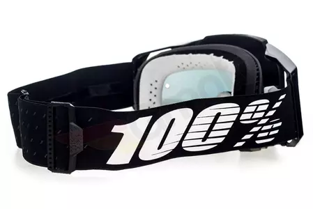Motorbril 100% Procent model Armega Zwart kleur zwart glas zilver spiegel-5