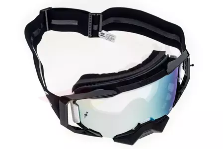 Motorcykelbriller 100% procent model Armega Sort farve sort glas sølv spejl-7