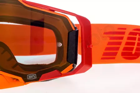 Gafas de moto 100% Percent modelo Armega Litkit color rojo cristal dorado espejo-9