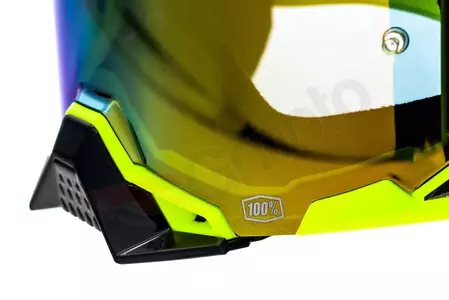 Gafas de moto 100% Porcentaje modelo Armega Nuclear Circus color amarillo fluo dorado espejo cristal-10