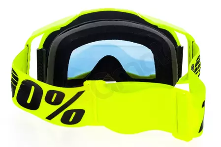 Motorcykelbriller 100% procent model Armega Nuclear Circus fluo gul farve guld spejlglas-5