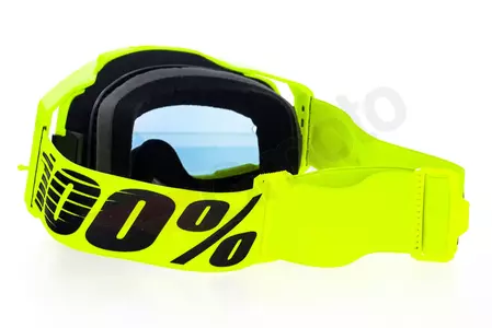 Óculos de proteção para motociclistas 100% Percentagem modelo Armega Nuclear Circus fluo amarelo cor ouro vidro espelhado-6
