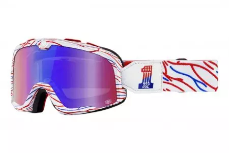 Motorrad Brille Schutzbrille Goggle 100% Prozent Barstow Death Spray Customs Visier verspiegelt-1