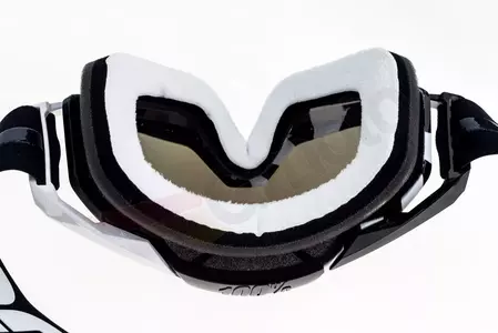 Gafas de moto 100% Porcentaje Racecraft Alta color negro/blanco cristal plata espejo-10