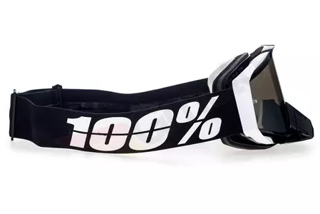 Gafas de moto 100% Porcentaje Racecraft Alta color negro/blanco cristal plata espejo-4
