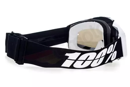 Gafas de moto 100% Porcentaje Racecraft Alta color negro/blanco cristal plata espejo-5