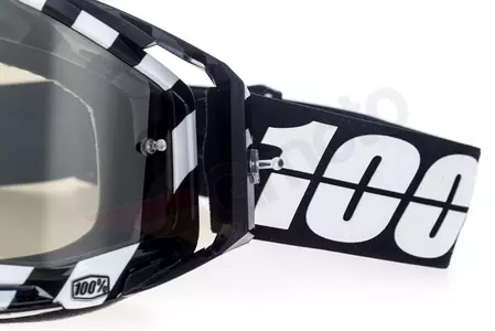 Motociklističke naočale 100% Percent Racecraft Alta, crno/bijele, srebrna zrcalna leća-9