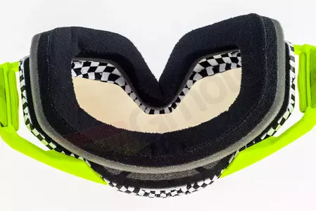 Gafas de moto 100% Porcentaje Racecraft Andre color negro/blanco/amarillo fluo cristal plata espejo-10
