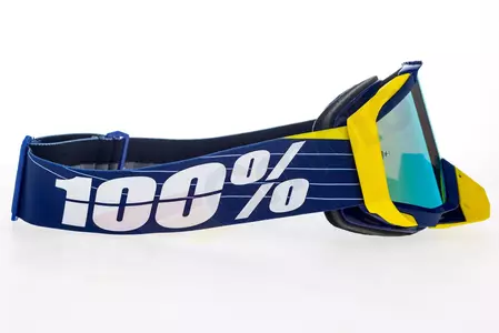 Gafas de moto 100% Porcentaje Racecraft Bibal color azul/amarillo oro espejo cristal-4