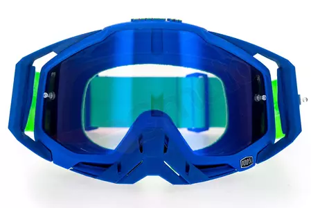 Gafas de moto 100% Porcentaje Racecraft Dreamflow color azul cristal azul espejo-2