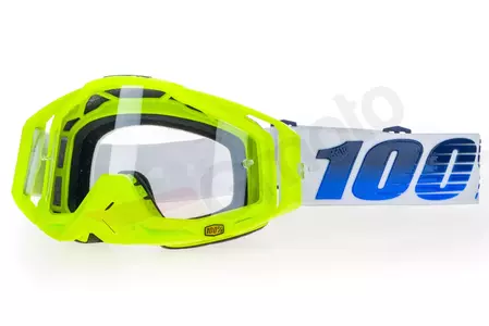 Motociklističke naočale 100% Percent Racecraft GP21, fluo žute (prozirna leća)-1