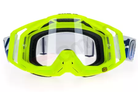 Motociklističke naočale 100% Percent Racecraft GP21, fluo žute (prozirna leća)-2