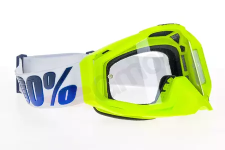 Gafas de moto 100% Porcentaje Racecraft GP21 amarillo fluo (lente transparente)-3