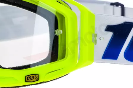 Gogle motocyklowe 100% Procent Racecraft GP21 kolor zółty fluo (szybka przeźroczysta)-8