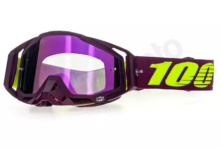 Gafas de moto 100% Porcentaje Racecraft Klepto color granate cristal rosa espejo-1