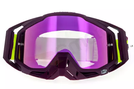Gafas de moto 100% Porcentaje Racecraft Klepto color granate cristal rosa espejo-2