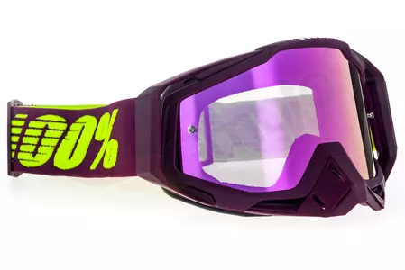 Gafas de moto 100% Porcentaje Racecraft Klepto color granate cristal rosa espejo-3