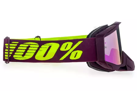 Motociklističke naočale 100% Percent Racecraft Klepto, bordo boja, roza staklo, ogledalo-4