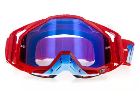 Motociklističke naočale 100% Percent Racecraft Kurikain, crvena boja, plava leća, ogledalo-2
