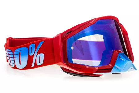 Motociklističke naočale 100% Percent Racecraft Kurikain, crvena boja, plava leća, ogledalo-3