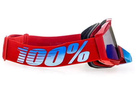 Motociklističke naočale 100% Percent Racecraft Kurikain, crvena boja, plava leća, ogledalo-4