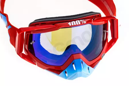 Gafas de moto 100% Racecraft Kurikain color rojo cristal azul espejo-7