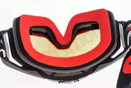 Gafas de moto 100% Porcentaje Racecraft Marigot color negro/rojo cristal azul espejo-10