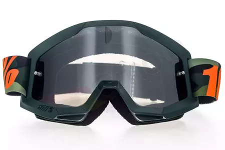 Motorrad Crossbrille 100% Prozent Strata Huntistan grün/camo silber verspiegelt-2