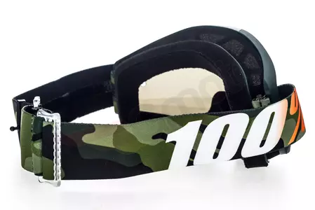 Gafas de moto 100% Percent modelo Strata Huntistan color verde/camo cristal plata espejo-5