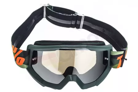 Motorrad Crossbrille 100% Prozent Strata Huntistan grün/camo silber verspiegelt-7