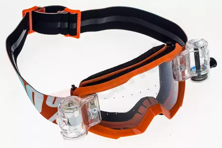 Motorrad Crossbrille 100% Prozent Strata Jr Junior Mud Roll Off 45 mm orange klar-10