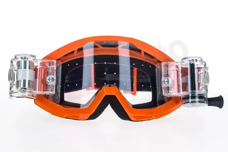 Motorrad Crossbrille 100% Prozent Strata Jr Junior Mud Roll Off 45 mm orange klar-2