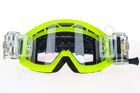 Motorrad Cross Brille Goggle 100% Prozent Strata Jr Junior Mud fluogelb klar-2
