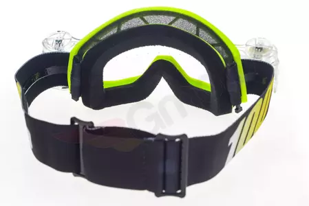 Motorrad Cross Brille Goggle 100% Prozent Strata Jr Junior Mud fluogelb klar-6