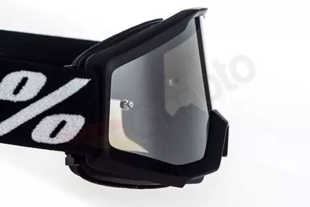 Gafas de moto 100% Percent modelo Strata Jr Junior Goliath Youth color negro cristal plata espejo-10