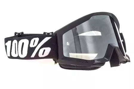 Gafas de moto 100% Percent modelo Strata Jr Junior Goliath Youth color negro cristal plata espejo-3