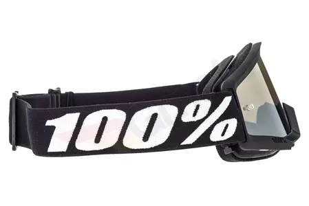 Gafas de moto 100% Percent modelo Strata Jr Junior Goliath Youth color negro cristal plata espejo-4