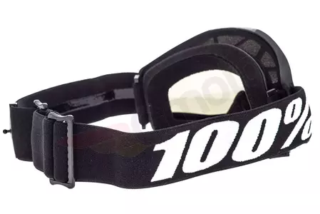 Gafas de moto 100% Percent modelo Strata Jr Junior Goliath Youth color negro cristal plata espejo-5