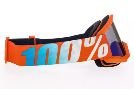 Motociklističke naočale 100% Percent model Strata Jr Junior Orange Youth dječje, narančasta boja, plava leća, ogledalo-4