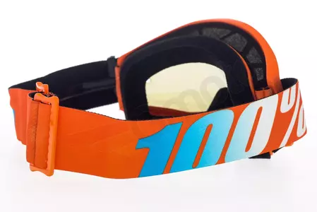 Gafas de moto 100% Porcentaje modelo Strata Jr Junior Naranja juvenil color naranja cristal azul espejo-5