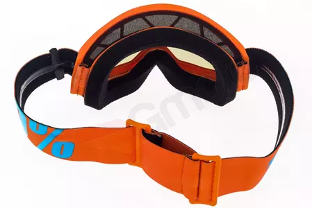 Gafas de moto 100% Porcentaje modelo Strata Jr Junior Naranja juvenil color naranja cristal azul espejo-6