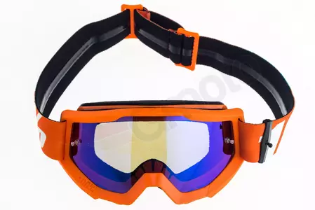 Gafas de moto 100% Porcentaje modelo Strata Jr Junior Naranja juvenil color naranja cristal azul espejo-7