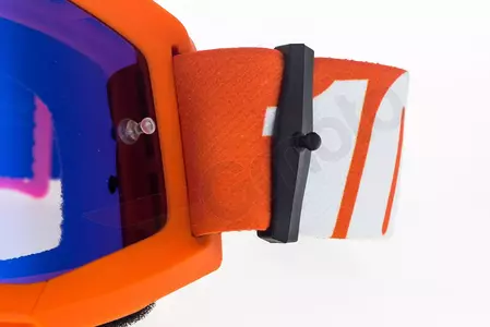 Gafas de moto 100% Porcentaje modelo Strata Jr Junior Naranja juvenil color naranja cristal azul espejo-9
